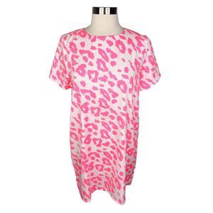 BooHoo Mindy Neon Animal Print Shift Dress - Size 6